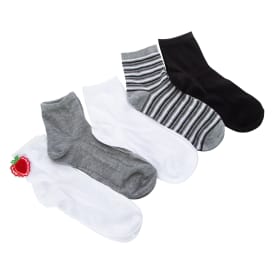 Ladies Embellished Anklet Socks 5-Pack