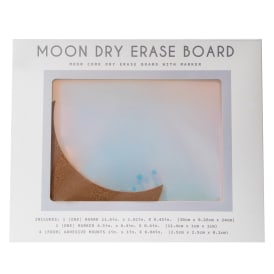 Moon Dry Erase Board With Marker 11.8in x 9.45in