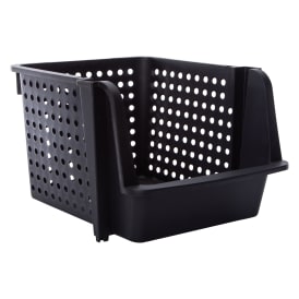 Large Stackable Plastic Storage Bin 13.58in x 11.42in