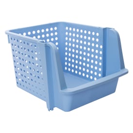 Large Stackable Plastic Storage Bin 13.58in x 11.42in