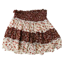 Patchwork Stretch Ruffle Skirt