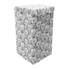 Lidded Collapsible Laundry Hamper 12in x 23in