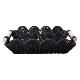 Scallop Paper Rope Tray 12.60in x 10.63in