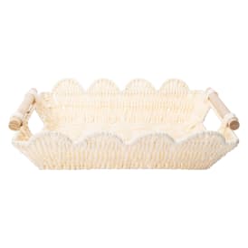 Scallop Paper Rope Tray 12.60in x 10.63in