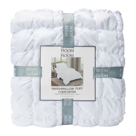 Twin Size Marshmallow Puff Comforter 66in x 86in - White