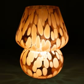 Speckled Mushroom Glass Lamp 5.62in x 7.8in