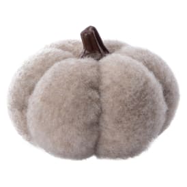 Gray Plush Mini Pumpkin 3.5in