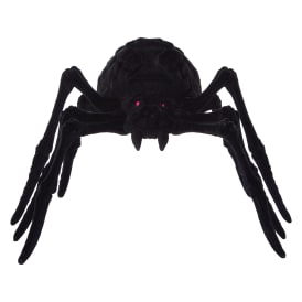 Flocked Halloween Spider 9in