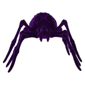 Flocked Halloween Spider 9in