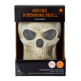 Moving Screaming Skull Halloween Decor