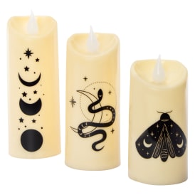 LED Flameless Halloween Candle Set 3-Count