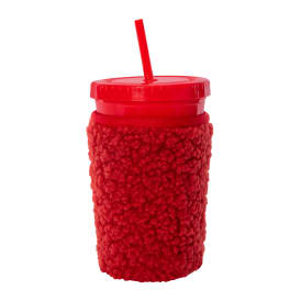 Tumbler With Plush Drink Sleeve 22oz