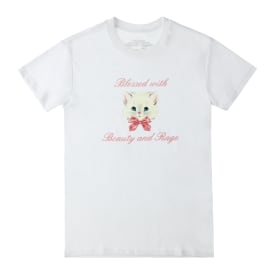 'Blessed With Beauty & Rage' Cat Graphic Tee