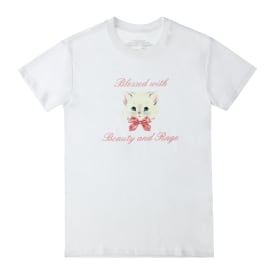 'Blessed With Beauty & Rage' Cat Graphic Tee