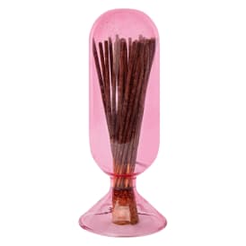 Colored Glass Cloche with Incense Sticks