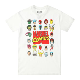 Marvel Comics Hero Faces Graphic Tee