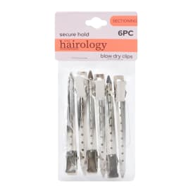 Silver Metal Blow Dry Clips 6-Count