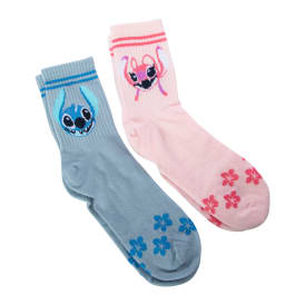 Disney Stitch Ladies Mid-Crew Socks 2-Pack