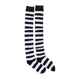 Ladies Varsity Stripe Over-The-Knee Socks