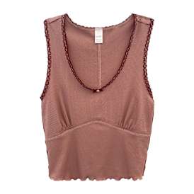 Girls Lace Bordered Vest Top