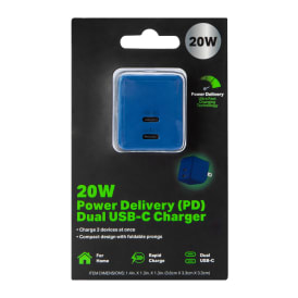 20W Power Delivery Dual USB-C Charger