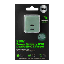 20W Power Delivery Dual USB-C Charger