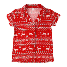 Short-Sleeve Christmas Pajama Shirt