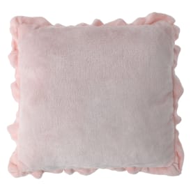 Pink Ruffle Throw Pillow 16in x 16in