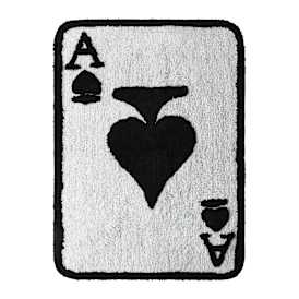 Playing Card Shaped Cotton Rug 24in x 36in