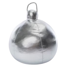 Silver Pillow Christmas Ornament 10in x 9in