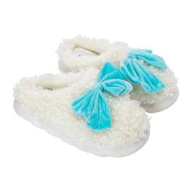 Ladies Fluffy Bow Slippers