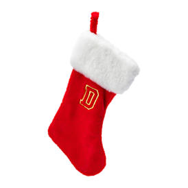 Red Monogram Christmas Stocking