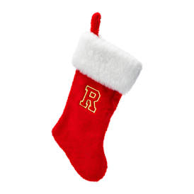 Red Monogram Christmas Stocking