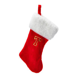 Red Monogram Christmas Stocking