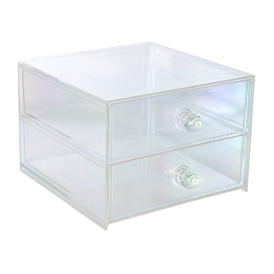 Iridescent Cosmetic 2-Storage Drawers