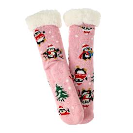 Holiday Printed Sherpa-Lined Slipper Socks