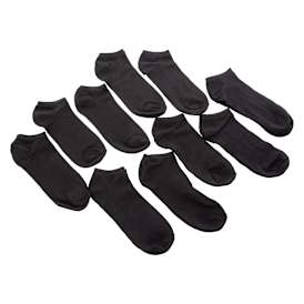 Mens Black Low-Cut Socks 10-Pack