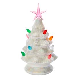 Ceramic Light-Up Christmas Tree 5in x  9.02in