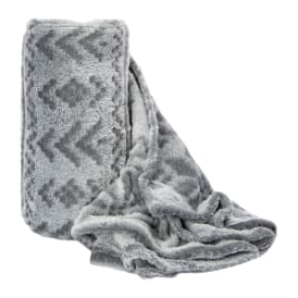 Embossed Fairisle Blanket With Footie Pocket 50in x 60in