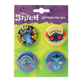 Disney Stitch Button Pin Set 4-Count