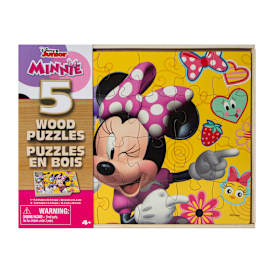 Disney Minnie Mouse Wood Puzzles 5-Count