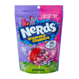 Nerds Gummy Cluster Grape Strawberry Blitz Candy 8oz