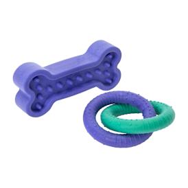 Pawsitively Fun! Rubber Dog Toys 2-Pack