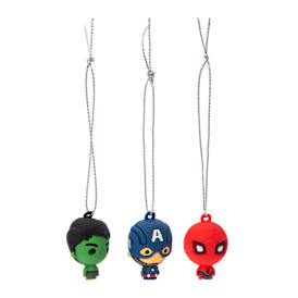 Marvel Heroes Mini Christmas Tree Ornaments Set 3-count