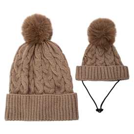 Pet & Owner Pom Pom Beanie Hat Set