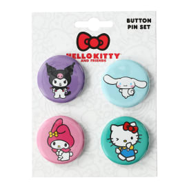 Hello Kitty And Friends® Button Pin Set 4-Count