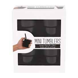 Mini Tumblers With Lids & Straws 3oz 4-Pack