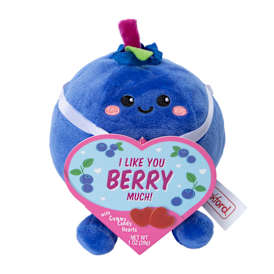 I Like You Berry Much Plush With Heart Gummy Candy 1oz