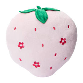 Strawberry Plush Pillow 14in x 14in