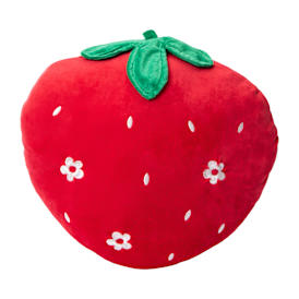 Strawberry Plush Pillow 14in x 14in